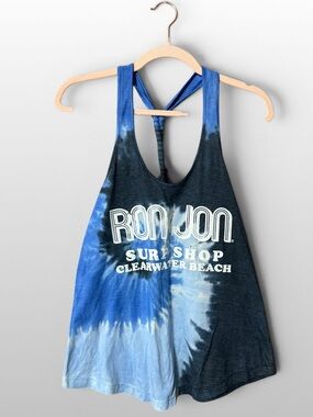 Ron Jon Tie Dye Tank Top Womens S Clearwater Beach Racerback Graphic